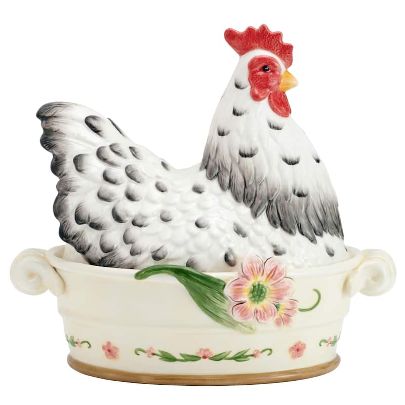 Fitz and Floyd Provence Covered Vegetable Bowl, 48 Ounce