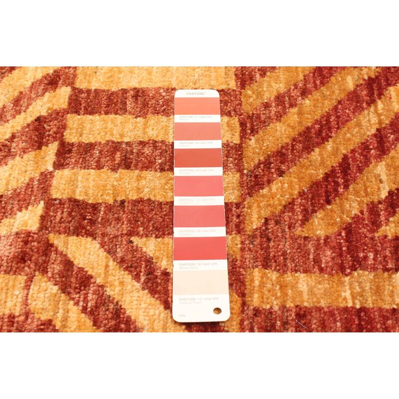 ECARPETGALLERY Hand-knotted Peshawar Ziegler Beige, Dark Copper Wool Rug - 5'10 x 8'4