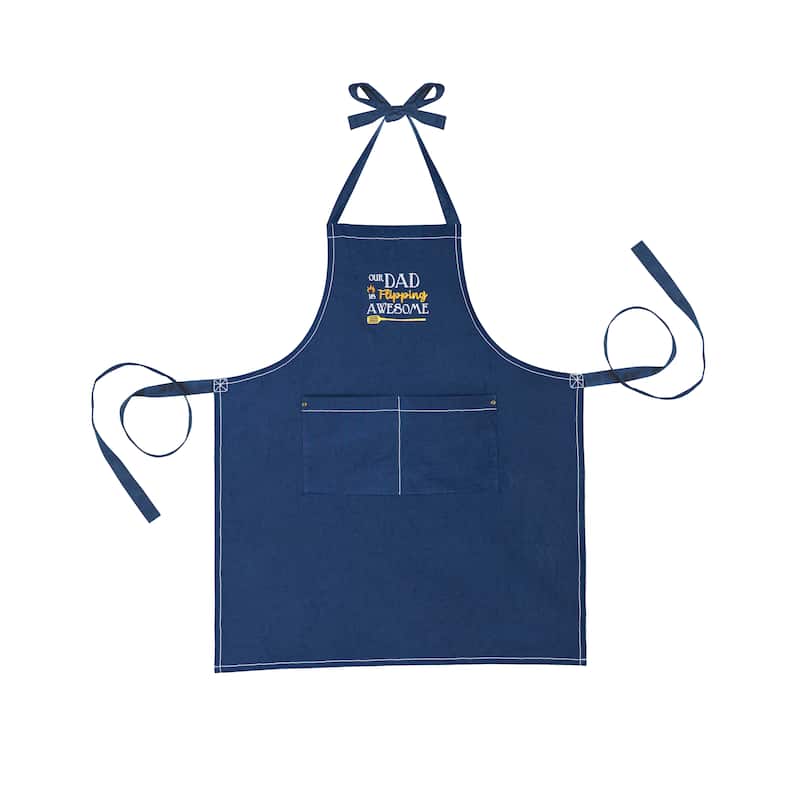 Father's Day Grilling Apron and Oven Mitt Gift Set, Our Dad is Flipping Awesome