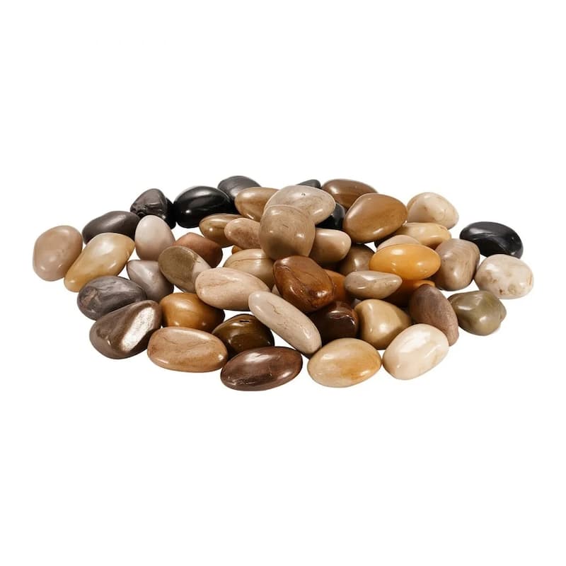 Rain Flower River Rocks Decorative Stones for Landscaping Aquarium Garden and Plant Care - 0.59-0.71 x 0.59-2.36 x 0.19-1.97 in - Natural River Stone