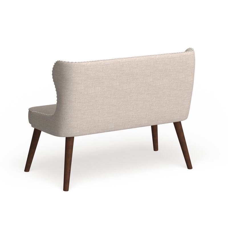 Carson Carrington Rudkobing Mid-century Modern Wood and Fabric Upholstered Button-tufting Loveseat