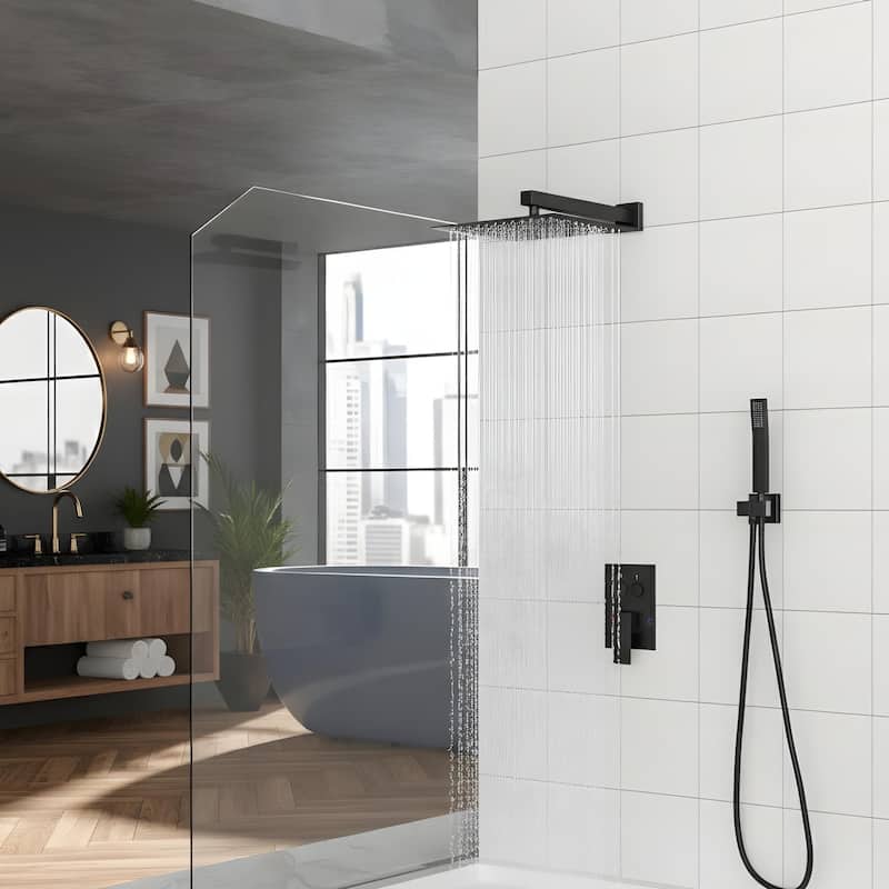 Modern Wall Mounted Dual Shower Head Shower Set