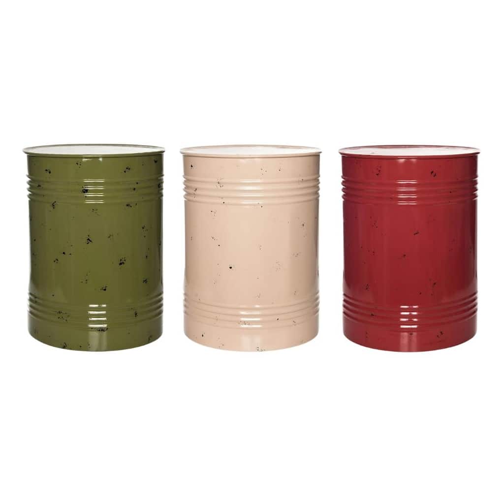 Transpac Metal Rustic Plant Stand Set of 3 Spring Home Decorations - Multicolor