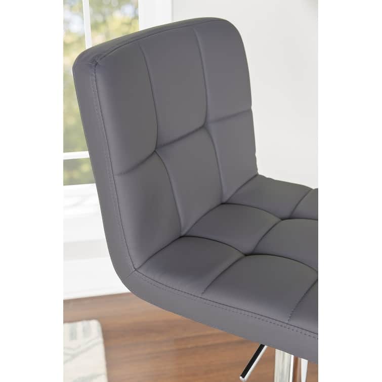 Roxie Faux Leather Adjustable Height Bar Stool