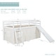 preview thumbnail 8 of 13, COSTARS Kids Loft Bed with Slide and Ladder, Solid Wood Twin Loft Bed with Tent and Guardrails