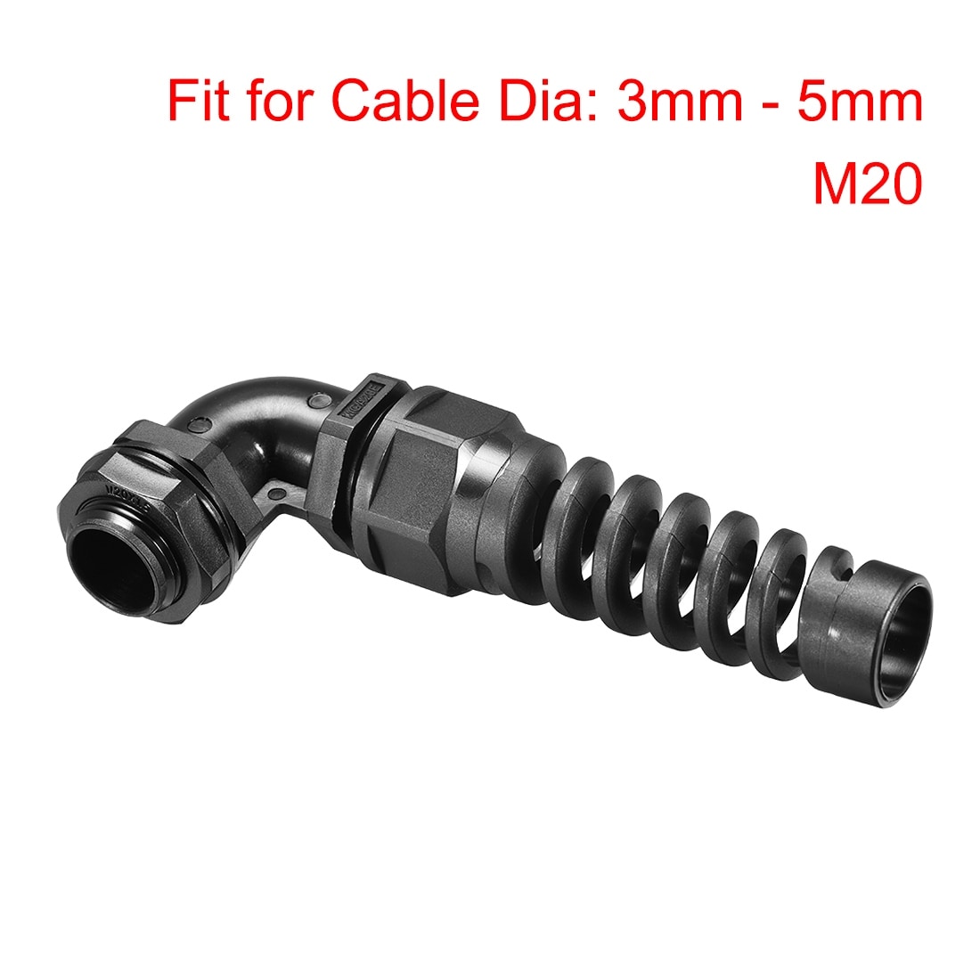 Cable Gland Waterproof Nylon Joint, Adjustable Locknut with Strain for Wires - 3-5mm