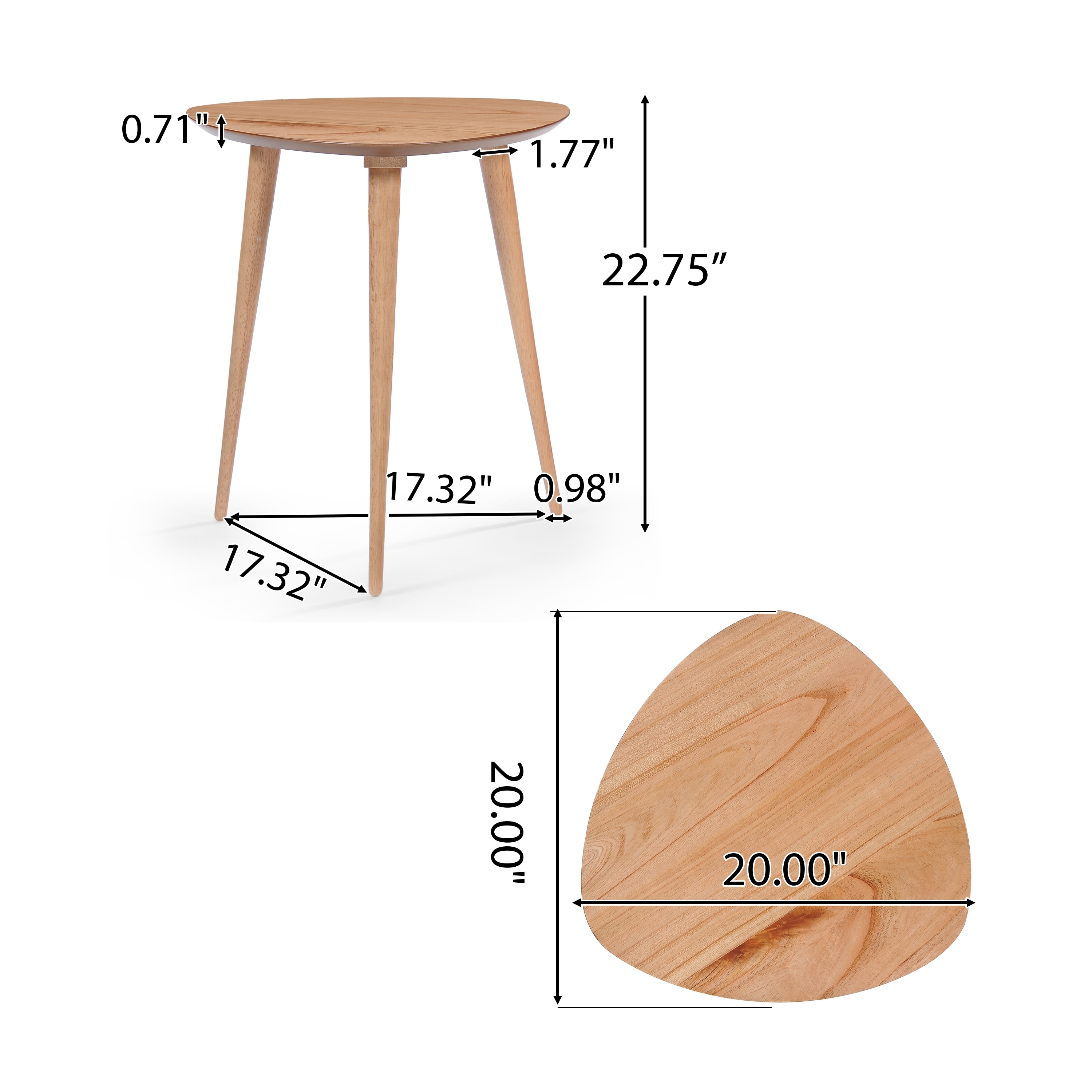 Naja Mid Century Wood End Table by Christopher Knight Home 20