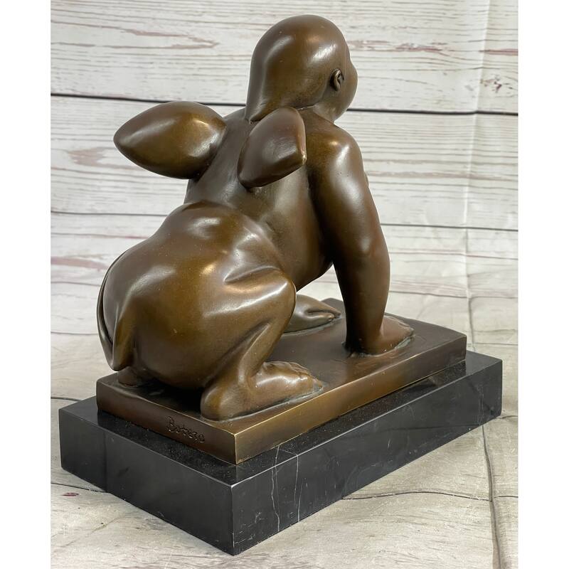 Greek Sphinx Bronze Sculpture Statue Figurine Figure Art Deco Lost Wax By Botero