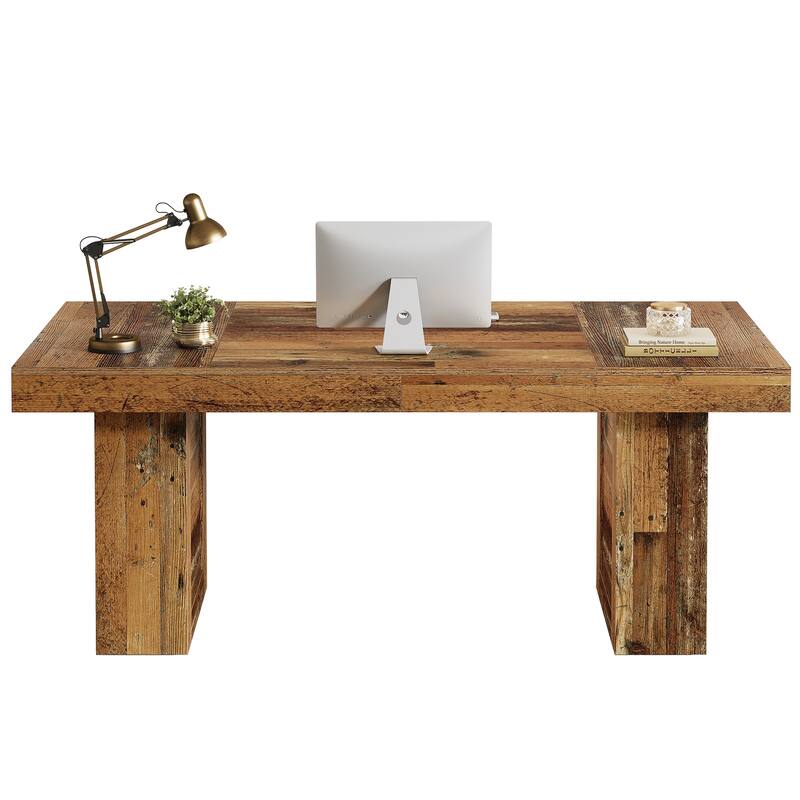 Large Executive Desk, Computer Desk, Home Office Writing Table, Conference Table Business Workstation for Working, Meeting