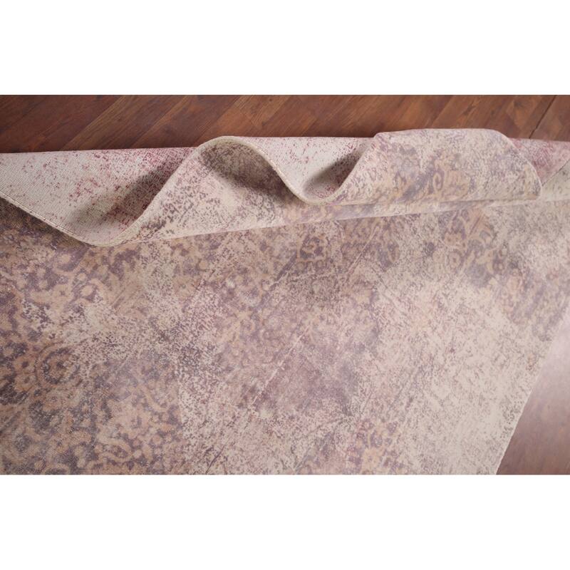 Contemporary Abstract Indian Area Rug Hand-Knotted Wool Carpet - 4'9"x 7'11"