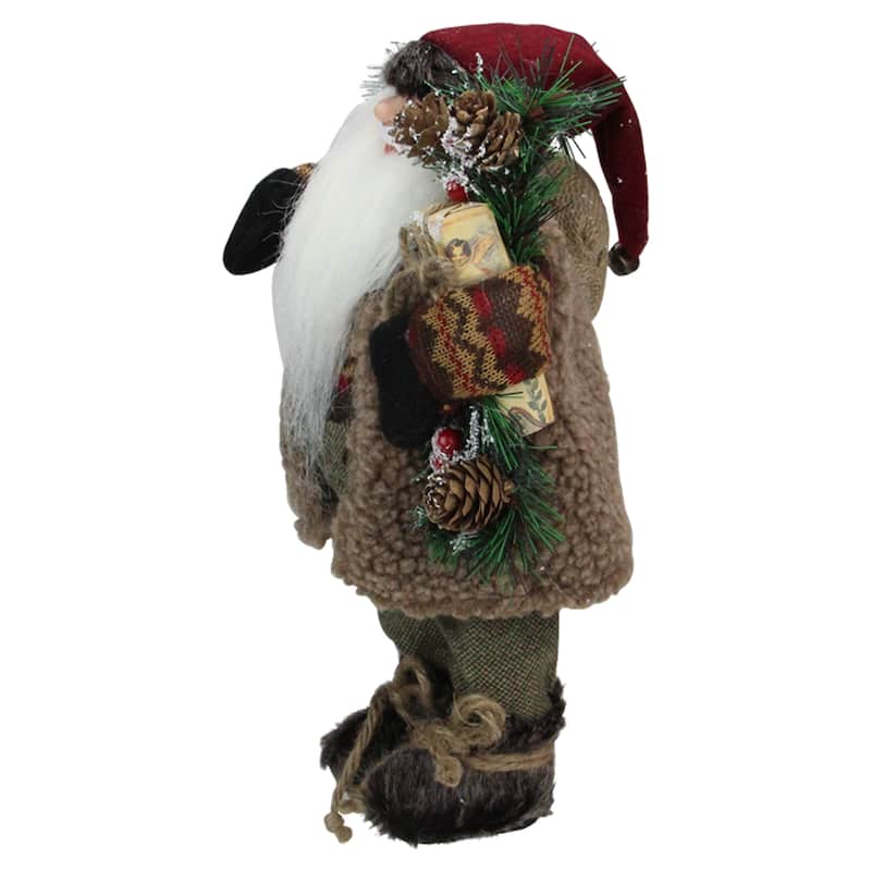 12" Country Santa Claus with Gift Christmas Figure