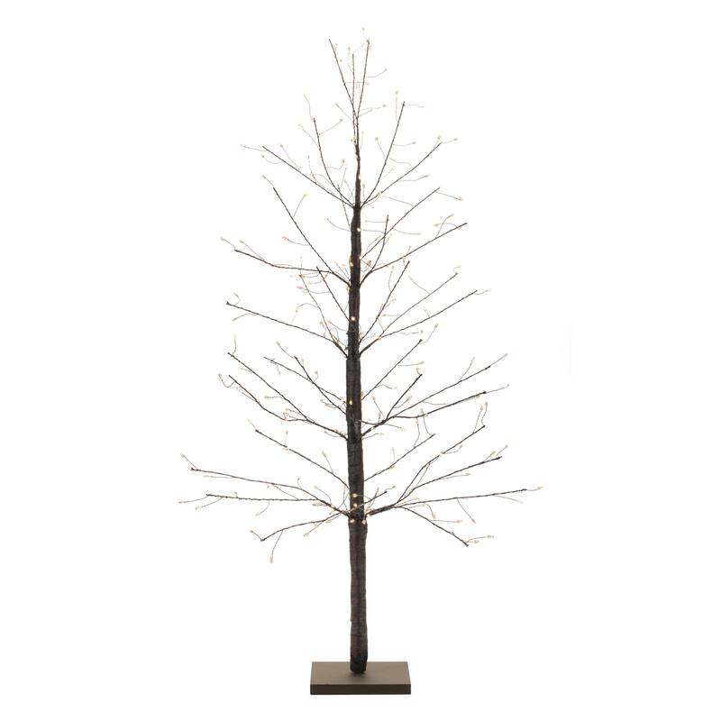 Lighted LED Twig Tree with Paper Wrap for Holiday Home Decor - 2.97 - Black