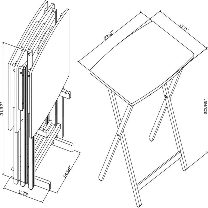 TV Tray Tables Set