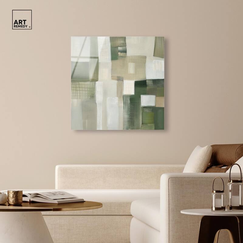 Pale Jade Green II Acrylic by Art Remedy, Ready to Hang