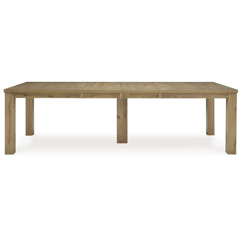 Signature Design by Ashley Galliden Light Brown Dining Extension Table - 44.5" W x 108" D x 30.13" H