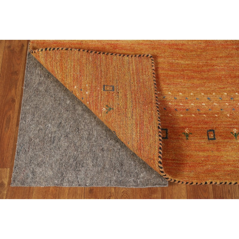 Hand Knotted Oriental 100% Wool Carpet Tribal Tribal Oranges & Rust Gabbeh Area Rug - 7' 8'' X 4' 11''