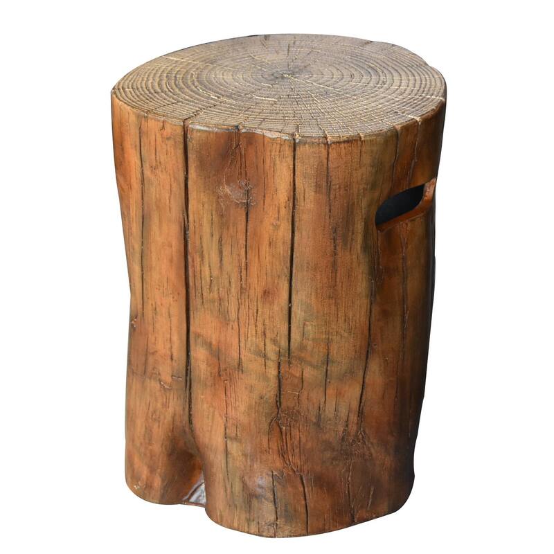 Elementi 25 in. H Redwood Concrete Propane Tank Cover for Manchester Fire Table - Brown