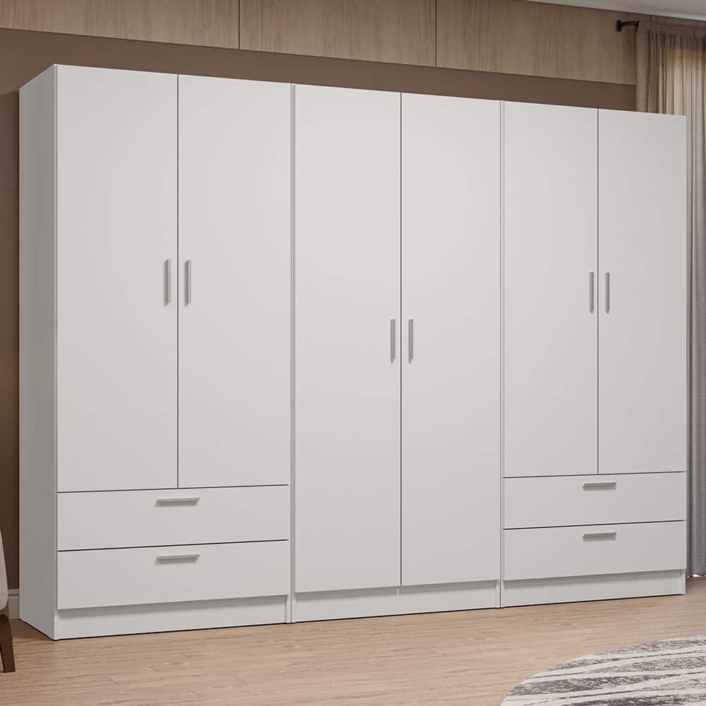 MADESA 6 Doors 4 Drawers Wardrobe Set Bedroom Storage Cabinet