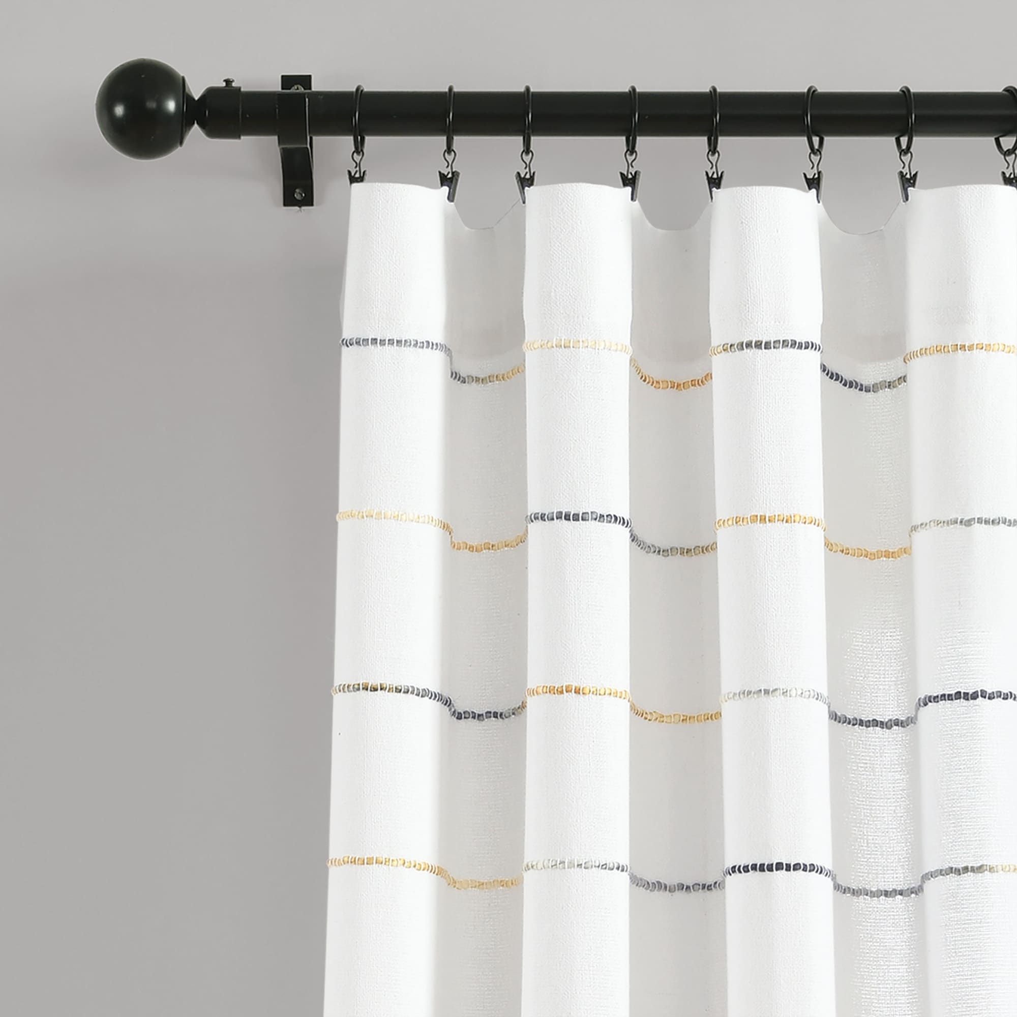Carson Carrington Pajebo Ombre Stripe Cotton Curtain Panel - Picture 23 of 25