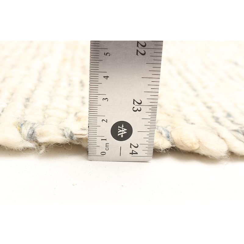 ECARPETGALLERY Braid weave Sienna Cream Wool Rug - 5'0 x 7'8