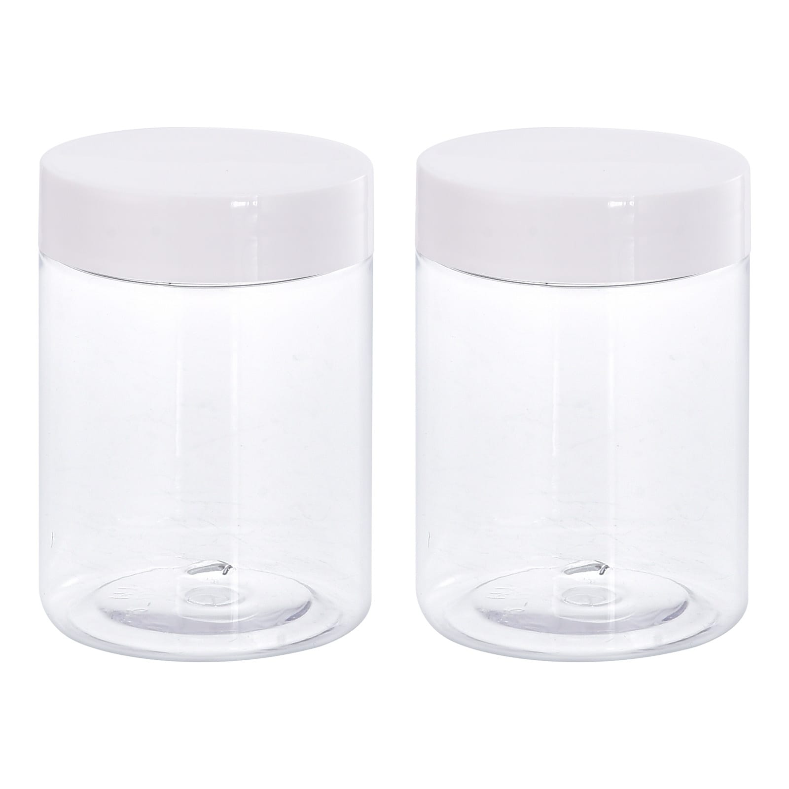 https://ak1.ostkcdn.com/images/products/is/images/direct/a5856d6ecd101584221e55661e774051057d4811/Round-Plastic-Jars-with-White-Screw-Top-Lid%2C-2Pcs.jpg