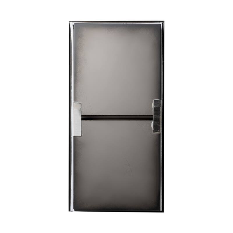 ALFI brand 12 x 24 Black Matte Stainless Steel Vertical Double Shelf Bath Shower Niche