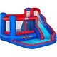 preview thumbnail 1 of 12, Sunny & Fun Compact Bounce-A-Round Inflatable Water Slide Park & Bounce House with Air Pump Blue