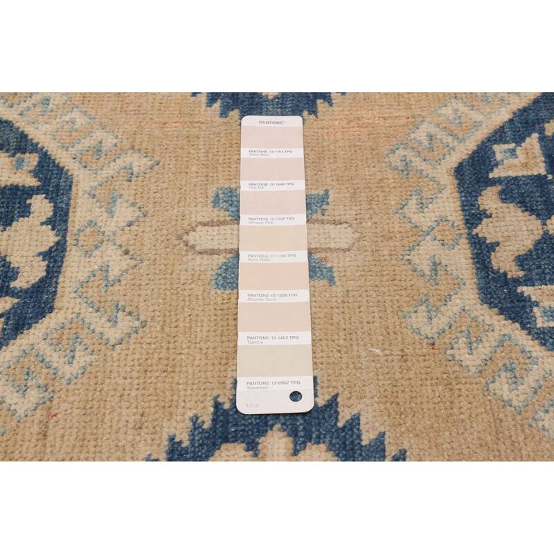 ECARPETGALLERY Hand-knotted Finest Ghazni Beige, Copper Wool Rug - 2'8 x 10'4