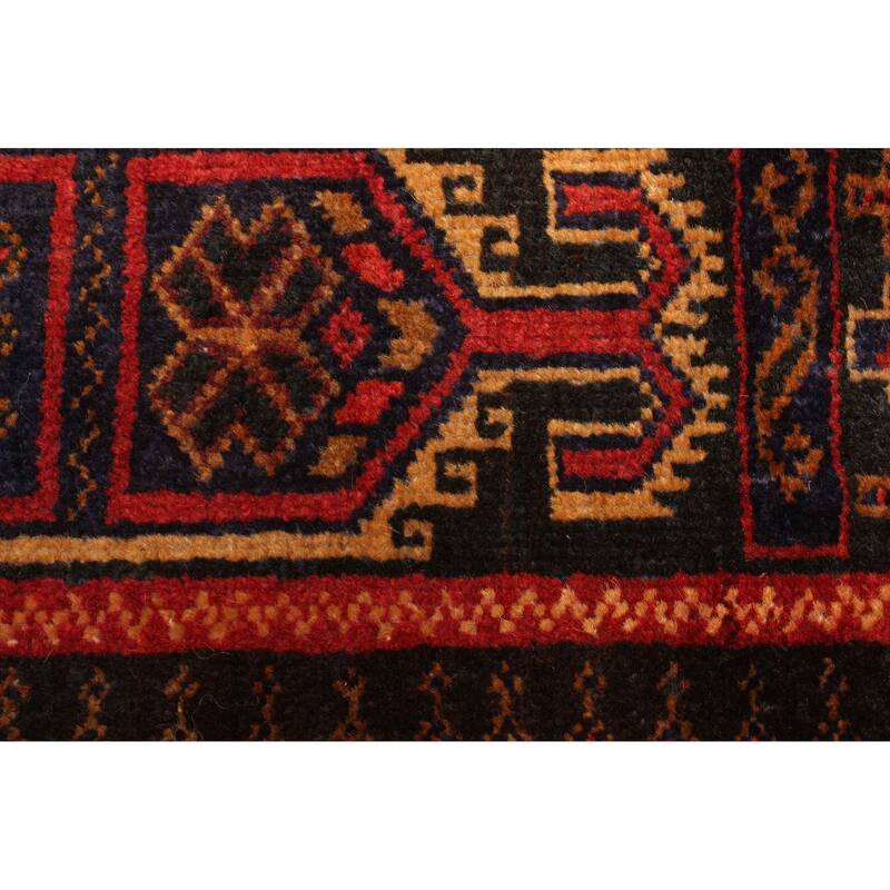 ECARPETGALLERY Hand-knotted Teimani Black Wool Rug - 2'9 x 4'8