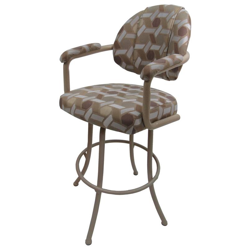 Extra Tall Swivel Metal Bar Stool 34" - M-70 - 34 inch Seat - Camber Latte - Beige