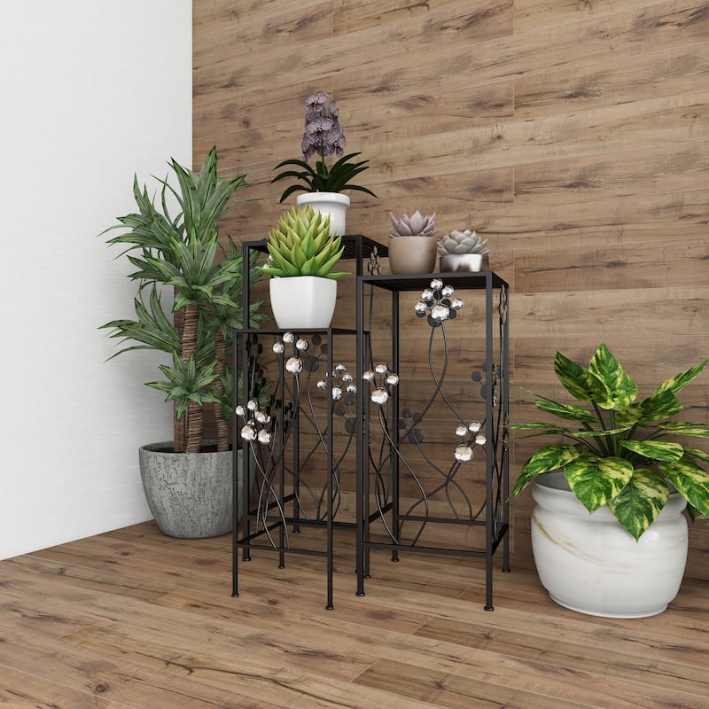 Black Metal Plantstand (Set of 3)