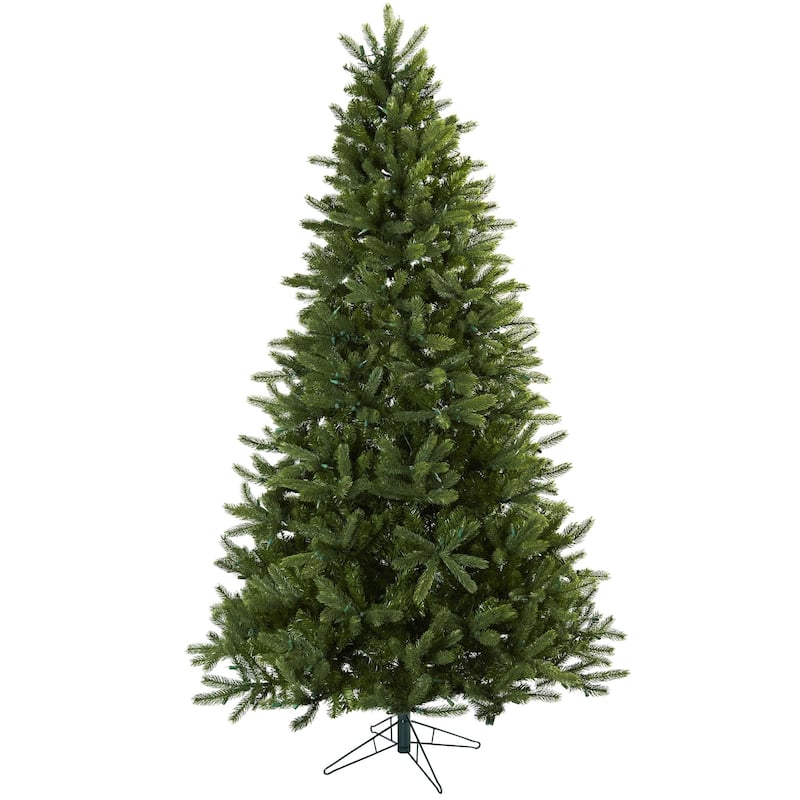 7.5' Pre-Lit Rembrandt Artificial Christmas Tree, Clear Incandescent Lights - 7.5 Foot