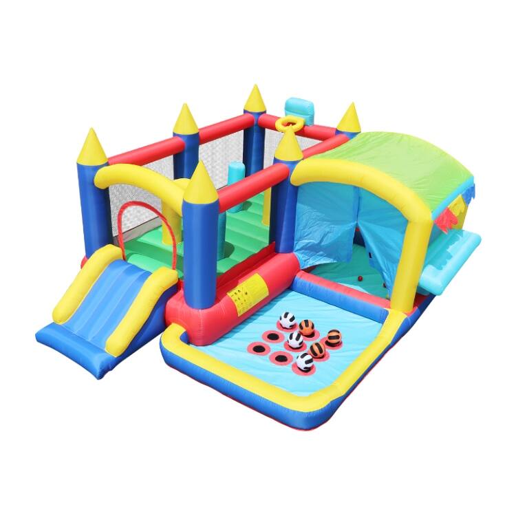 7 in 1 Inflatable Bounce House with Ball Pit, for Kids