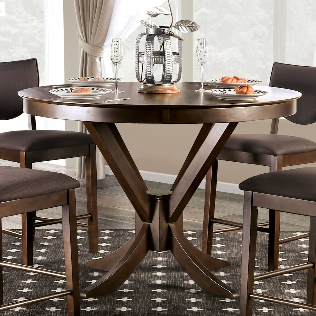 Furniture of America Oskam Traditional 53-inch Solid Wood Counter Height Table