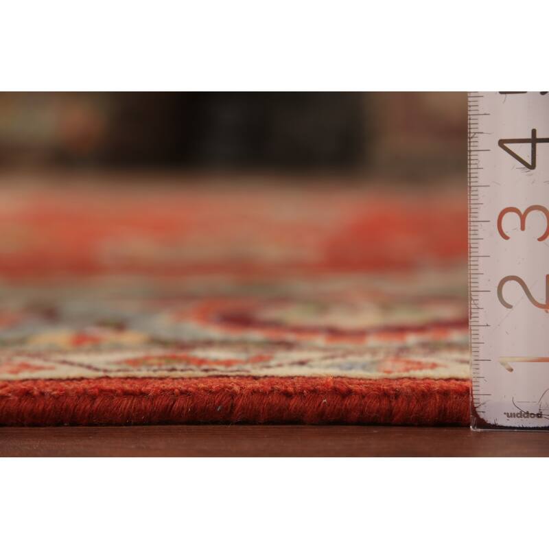 All-Over Floral Heriz Serapi Indian Area Rug Handmade Wool Carpet - 8'0"x 9'11"