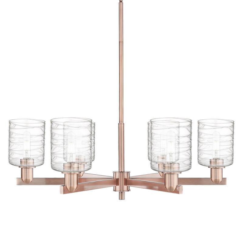 Innovations Lighting 716-6CR-11-35 Cobbleskill Chandelier Cobbleskill - Antique Copper / Deco Swirl