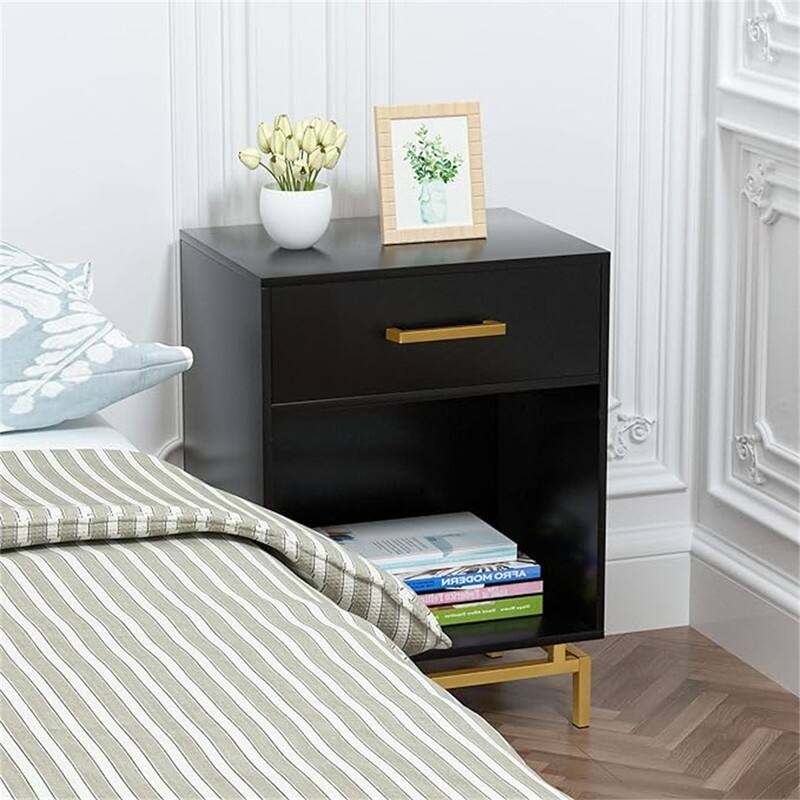 Wood Nightstand 25in H