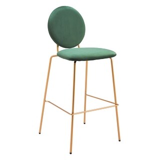 Odessa Barstool Green & Gold