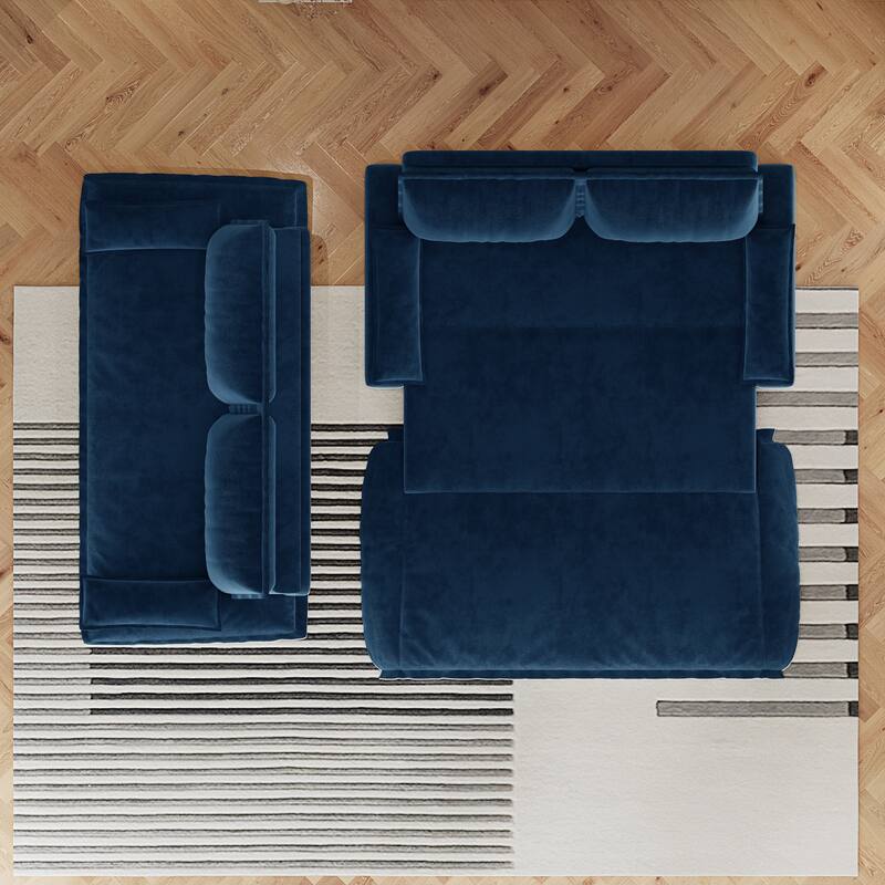 3-in-1 Convertible Velvet Sofa Bed, Pull-Out Queen Sleeper Bed, Chaise Lounge Sofa Daybed, Easy-to-Assemble