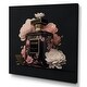 preview thumbnail 2 of 5, Designart 'Elegant Floral Perfume Bottle II' Fashion Perfume Canvas Wall Art