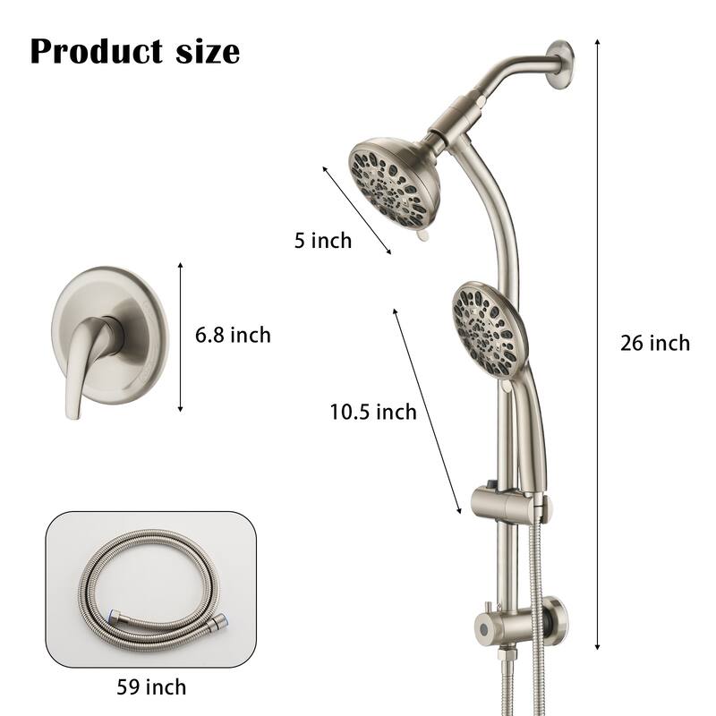 Dual Shower System with Handheld 7-Spray
