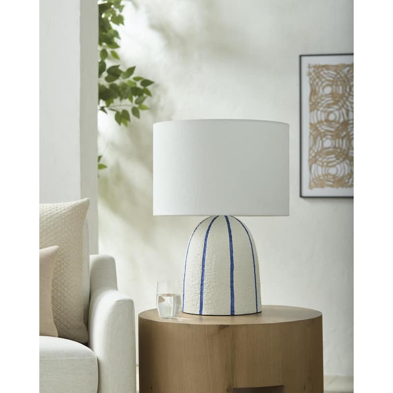 Livabliss Hombori Traditional Accent Table Lamp - Blue