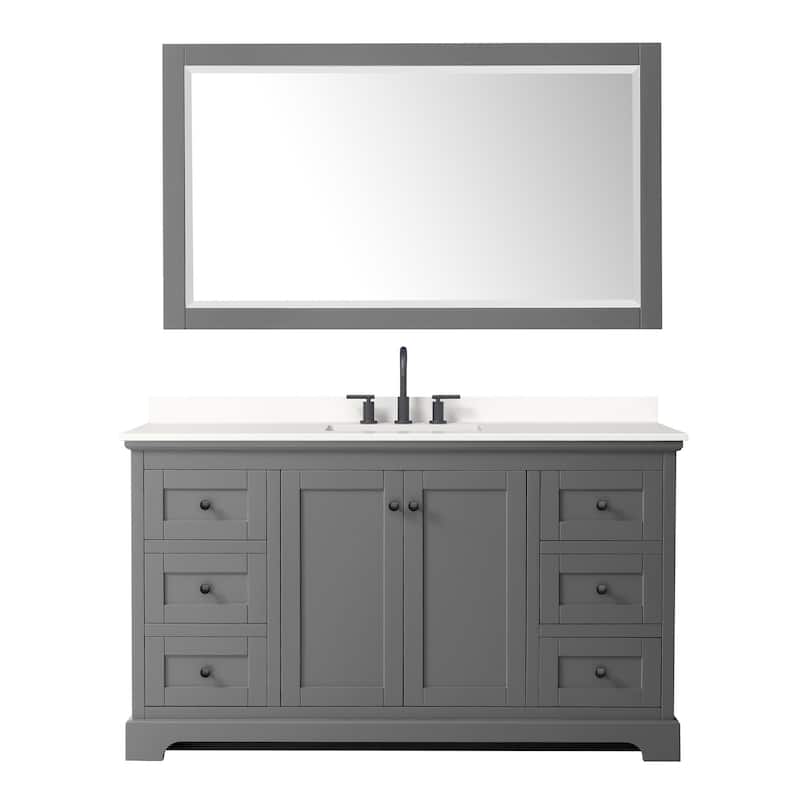Wyndham Collection WCV232360S-QTZ-US3M58 Avery 60" Free Standing