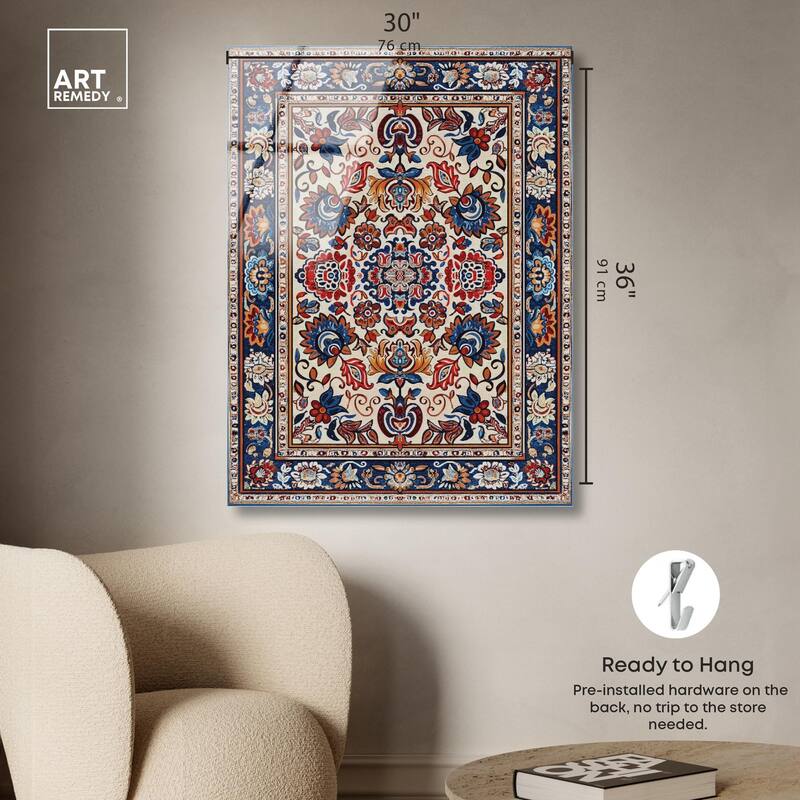Morrocan Garden Acrylic by Art Remedy, Ready to Hang