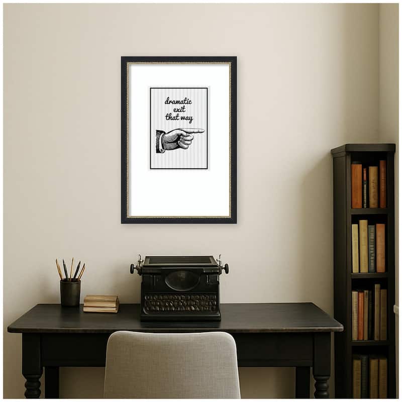 Kate and Laurel Dramatic Exit by Megan Ryan Framed Wall Art Print