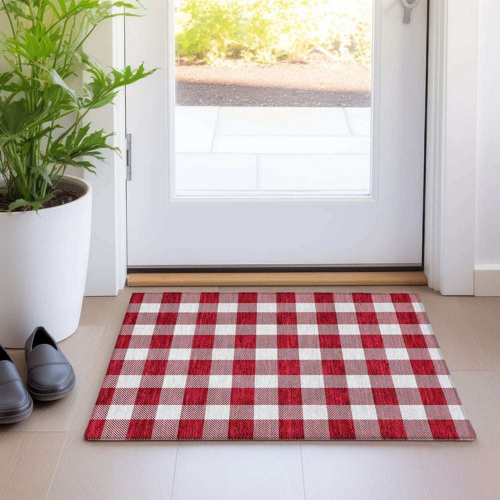 Premium Washable Super Soft Plaid Mayfield Rug