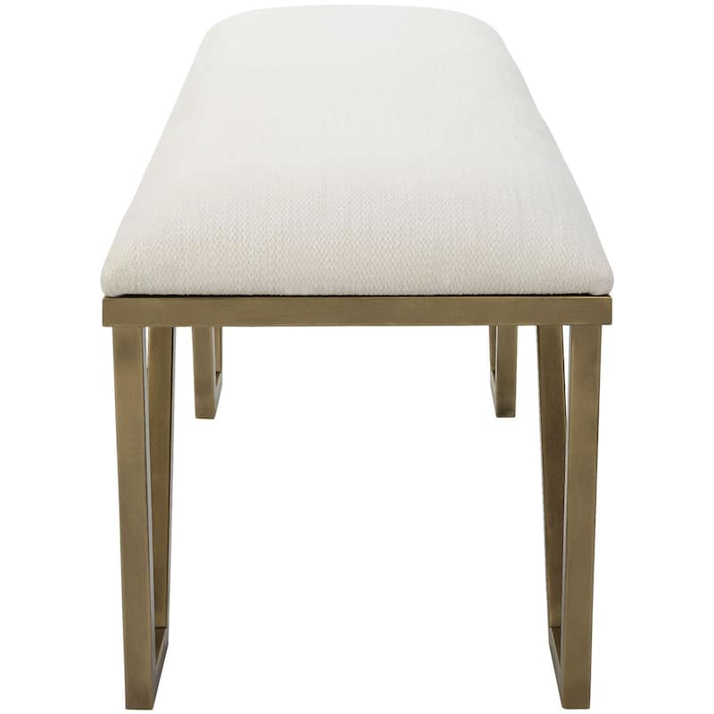 Uttermost 23676 Farrah 54"W Modern Industrial Geometric Accent Bench