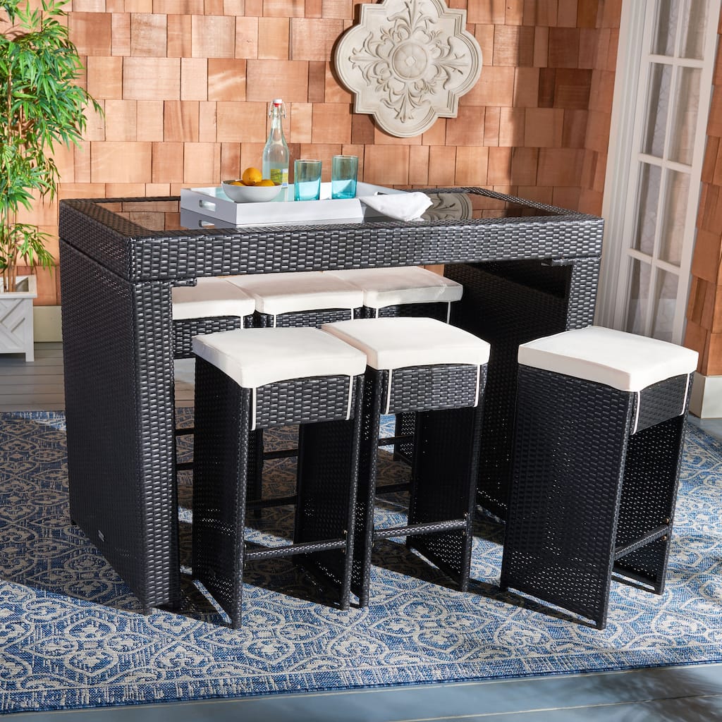 SAFAVIEH Yahaira 7-Piece Outdoor Patio Dining Set - 59Wx28Dx42H