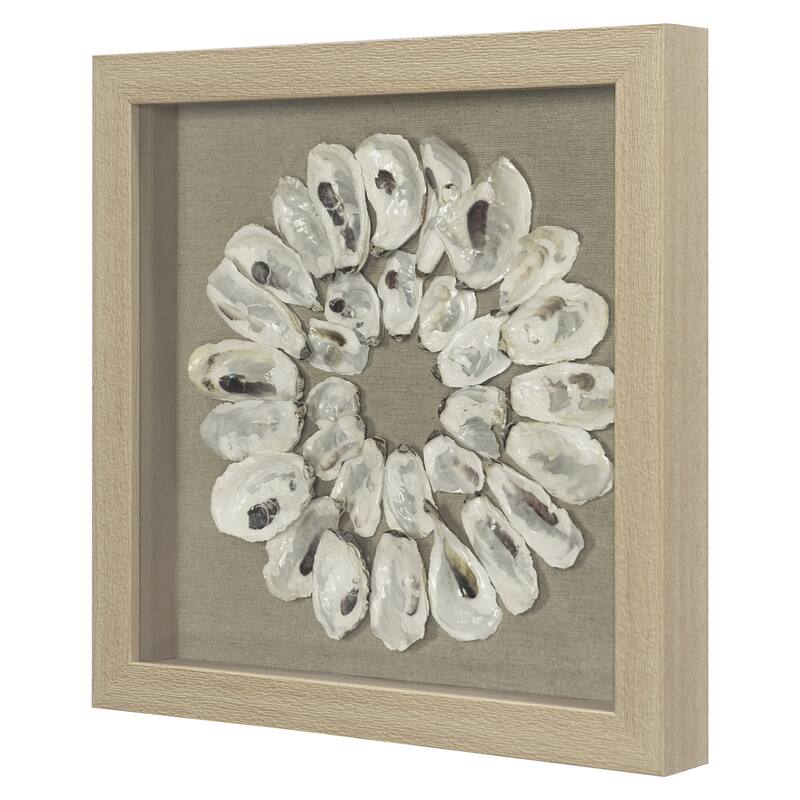 HUJI Sea Shell Rings Shadow Box Wall Decor 2 Piece Set