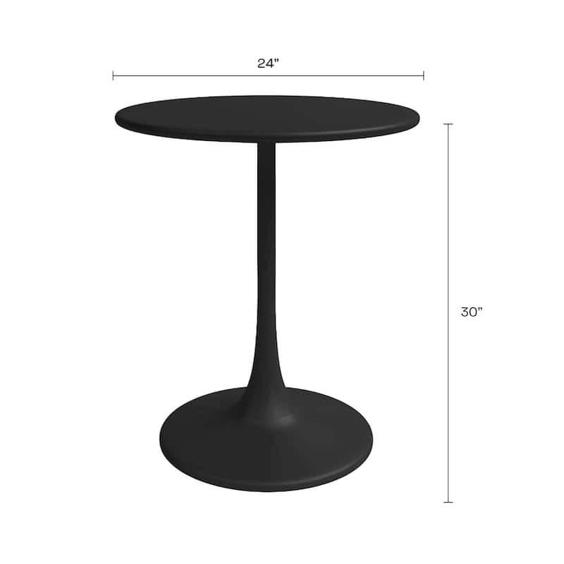 Kurv 24" Bistro Table, Weather Resistant, Indoor/Outdoor